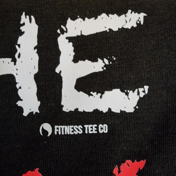Fitness Tee Co Black Rocker Tank, XS, New, Work Out to Burn Off Crazy - Picture 3 of 3